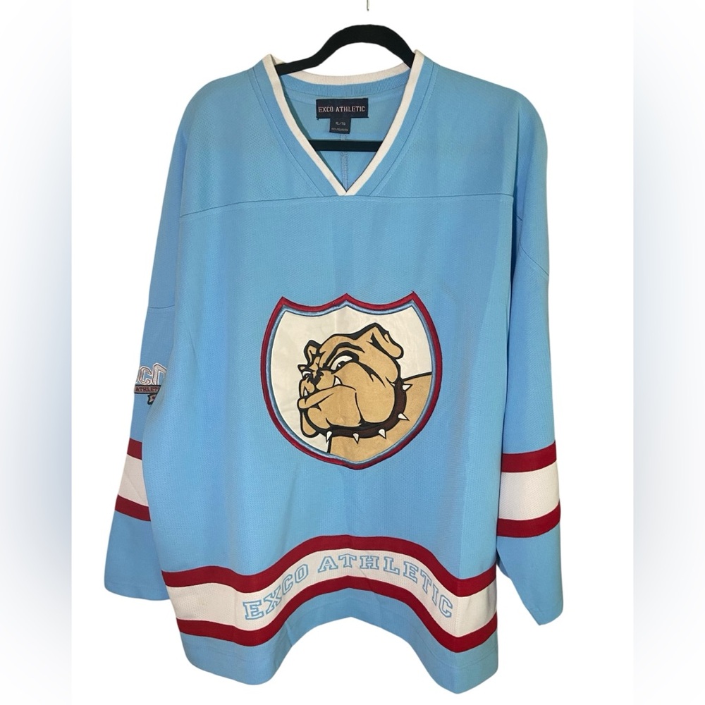 Y2K EXCO vintage men’s  Athletic Bulldog Jersey, size XL, bulldog on front